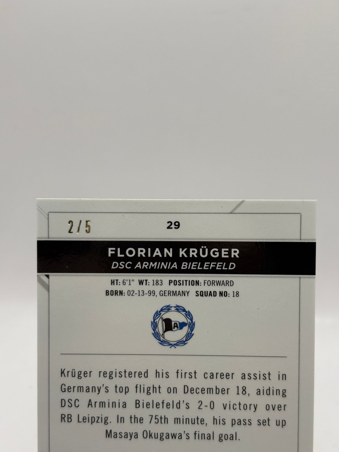 2022-23 Topps Bundesliga #29 Florian Kruger 2/5 Red Rookie FRENLY BRICKS - Open 7 Days