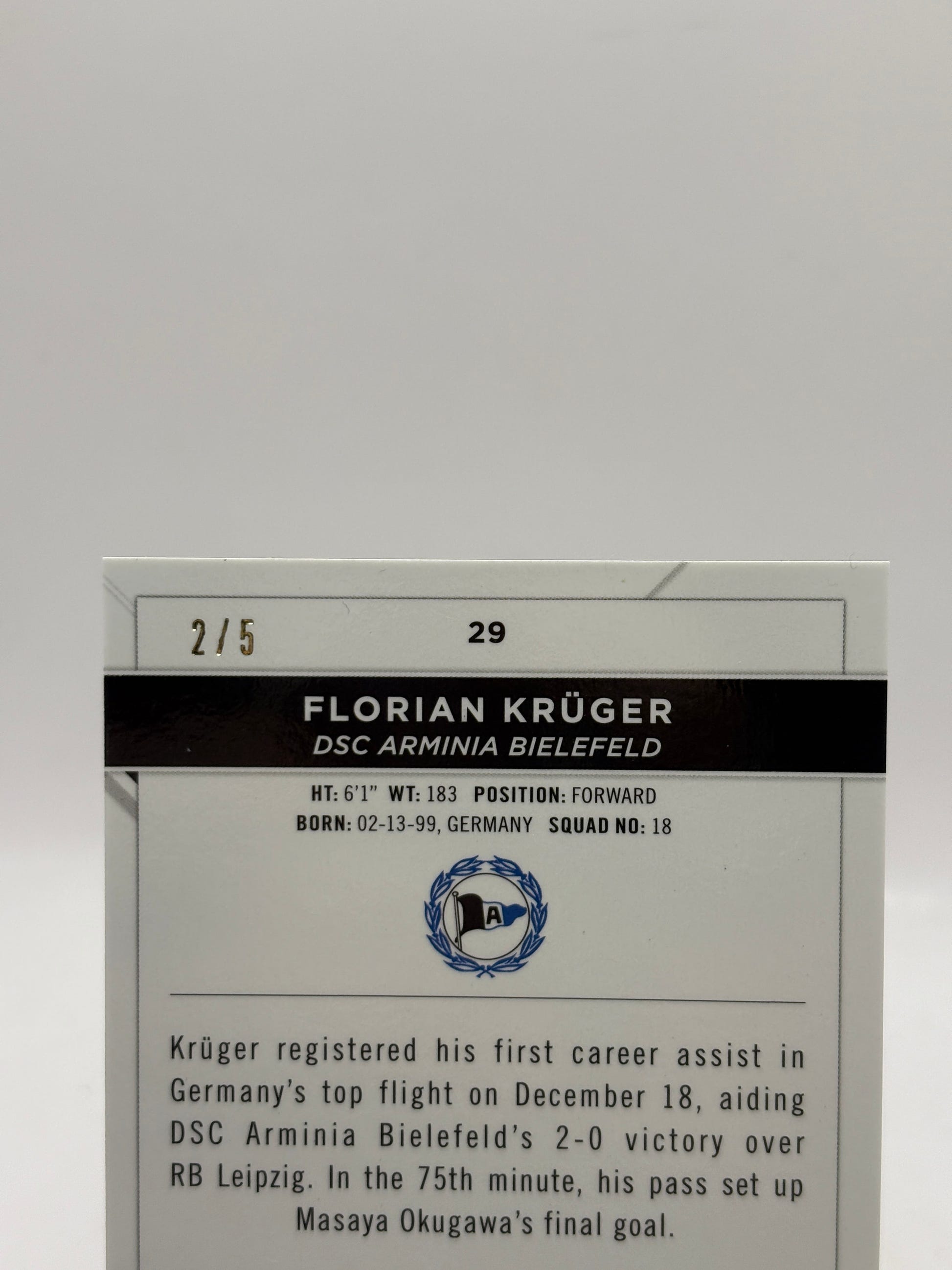2022-23 Topps Bundesliga #29 Florian Kruger 2/5 Red Rookie FRENLY BRICKS - Open 7 Days image 7