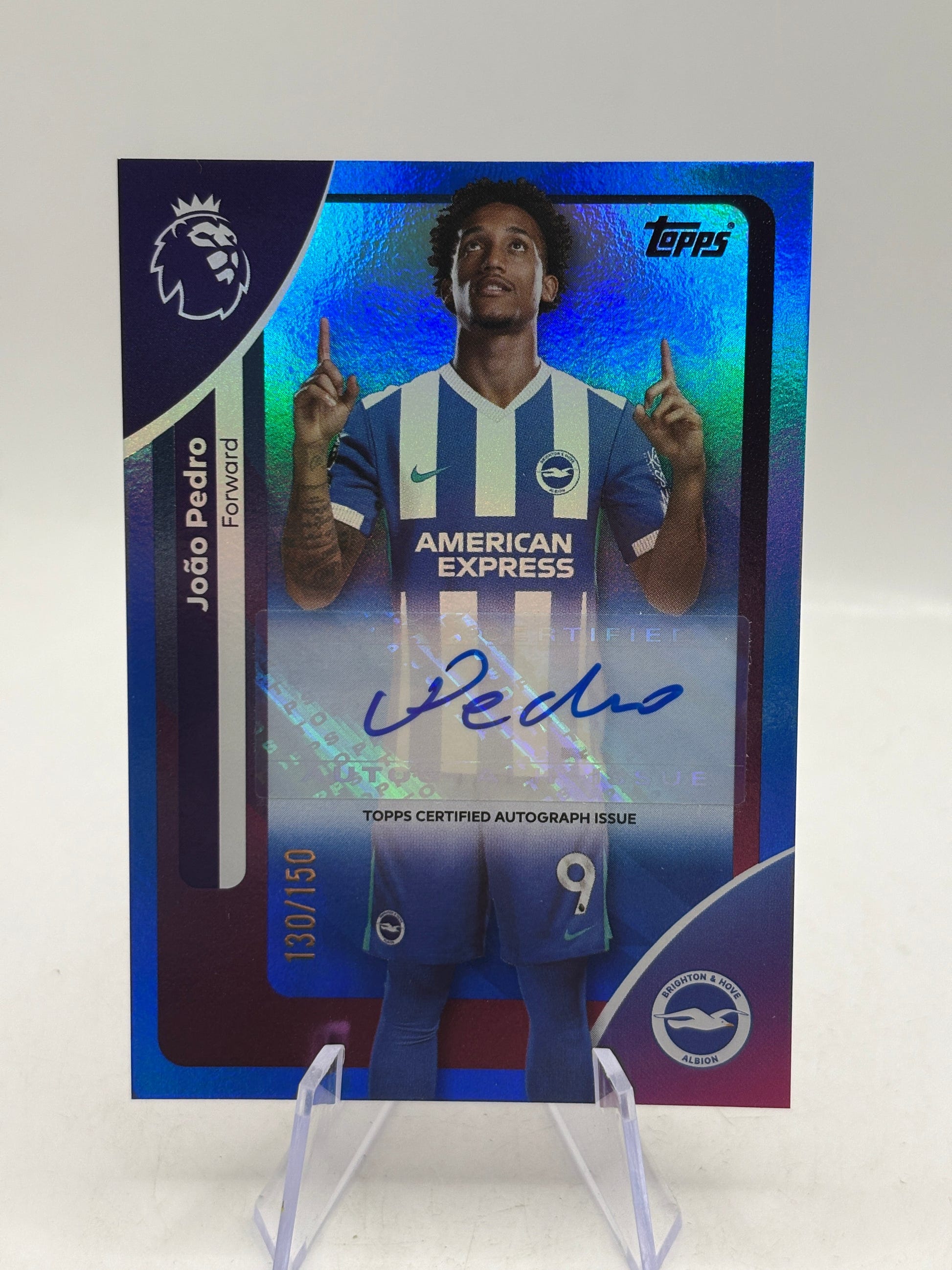 2025-26 Topps Premier League Joao Pedro Auto Blue /150 FRENLY BRICKS - Open 7 Days image 1