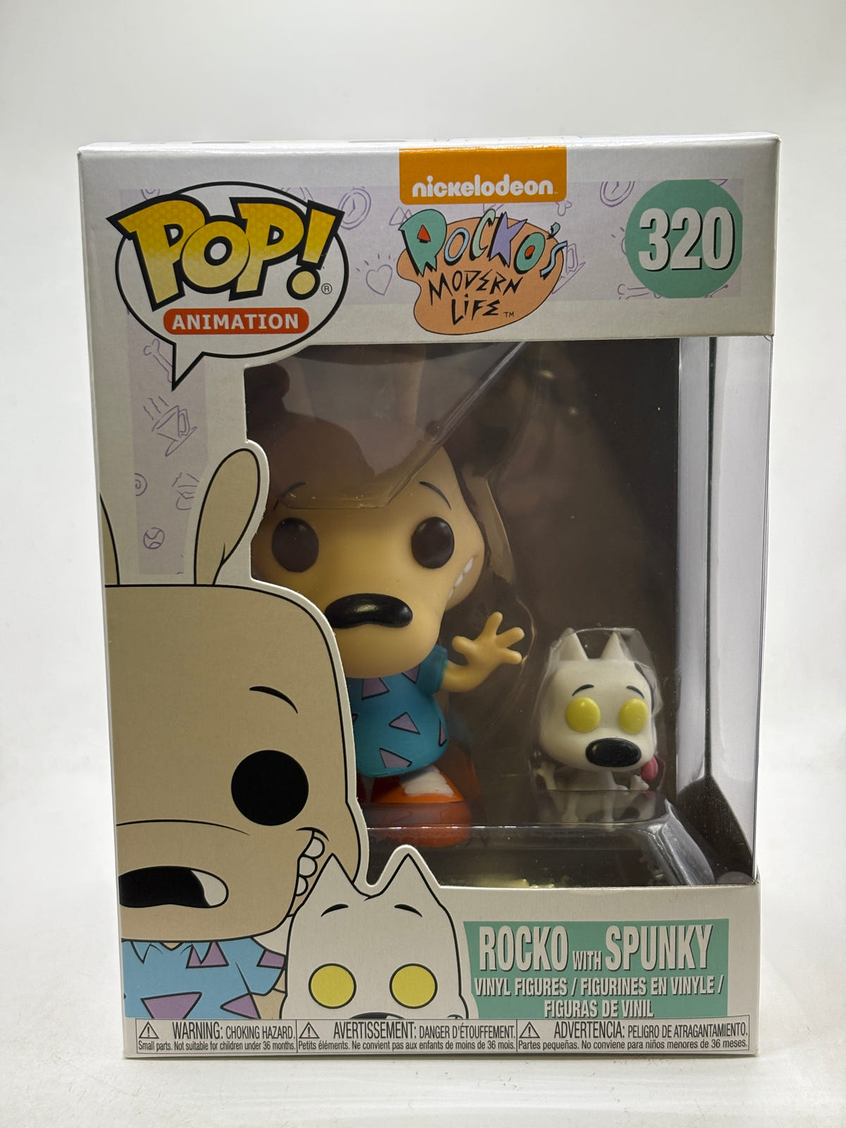 Funko POP! Animation Rocko's Modern Life #320 Rocko with Spunky Vinyl Figure image 1
