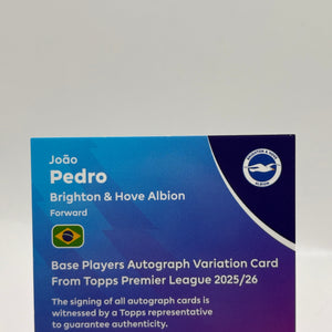 2025-26 Topps Premier League Joao Pedro Auto Blue /150 FRENLY BRICKS - Open 7 Days