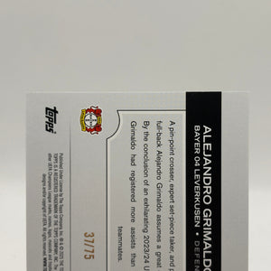 2024-25 Topps UEFA Club Competitions #3 Alejandro Grimaldo Icy Blue Foil #/75 FRENLY BRICKS - Open 7 Days