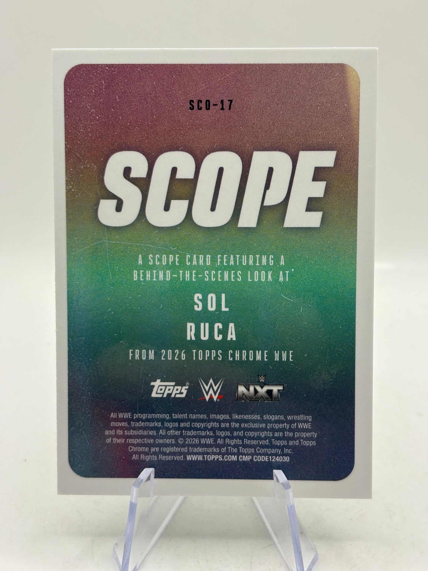2026 Topps Chrome WWE Sol Ruca Scope Green Refractor #/99 FRENLY BRICKS - Open 7 Days