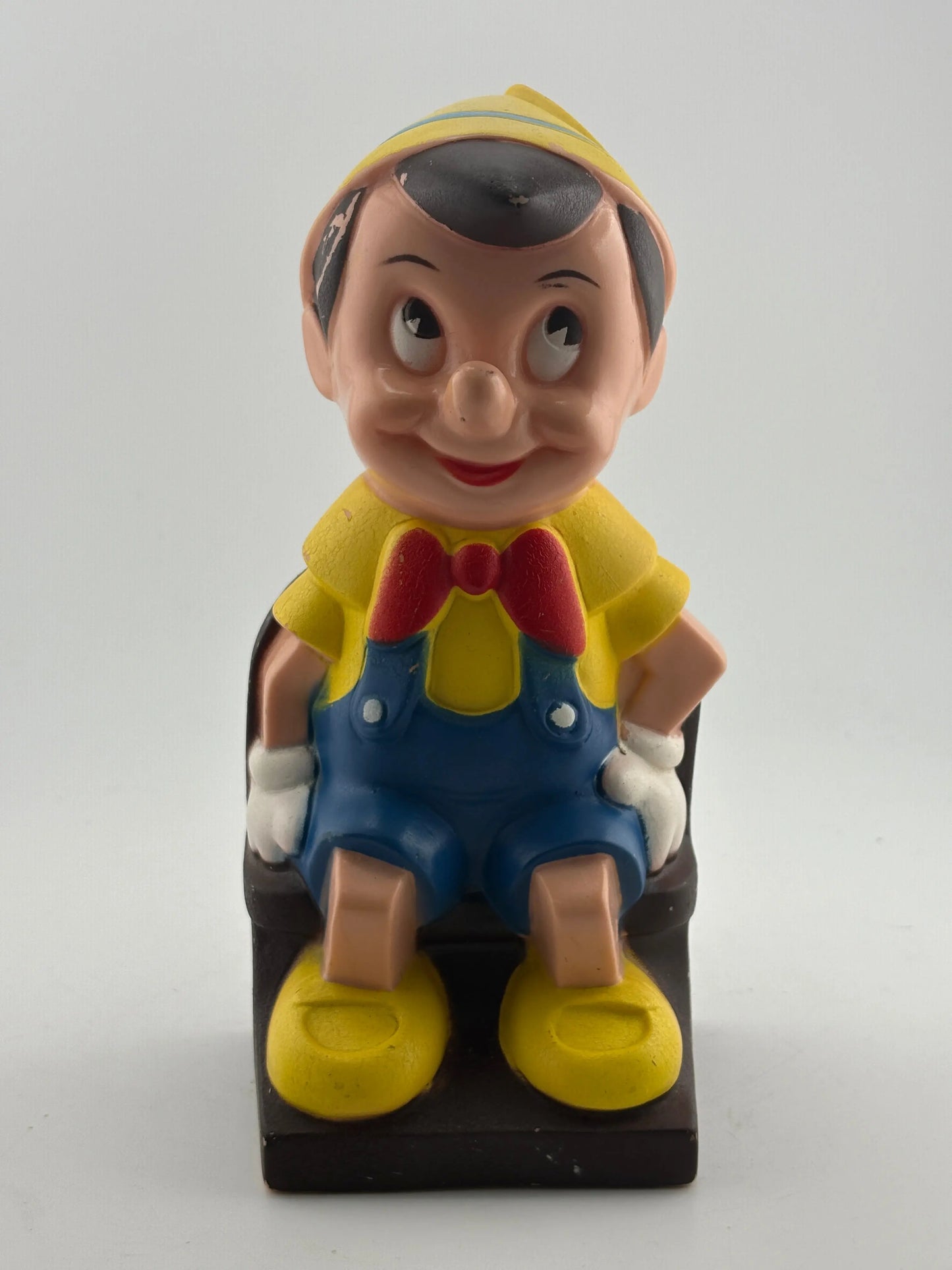 Vintage Walt Disney Pinocchio  Money Box #4 Play Pal Plastics *Missing Bottom Plug* Rare FRENLY BRICKS - Open 7 Days