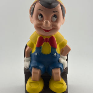 Vintage Walt Disney Pinocchio  Money Box #4 Play Pal Plastics *Missing Bottom Plug* Rare FRENLY BRICKS - Open 7 Days