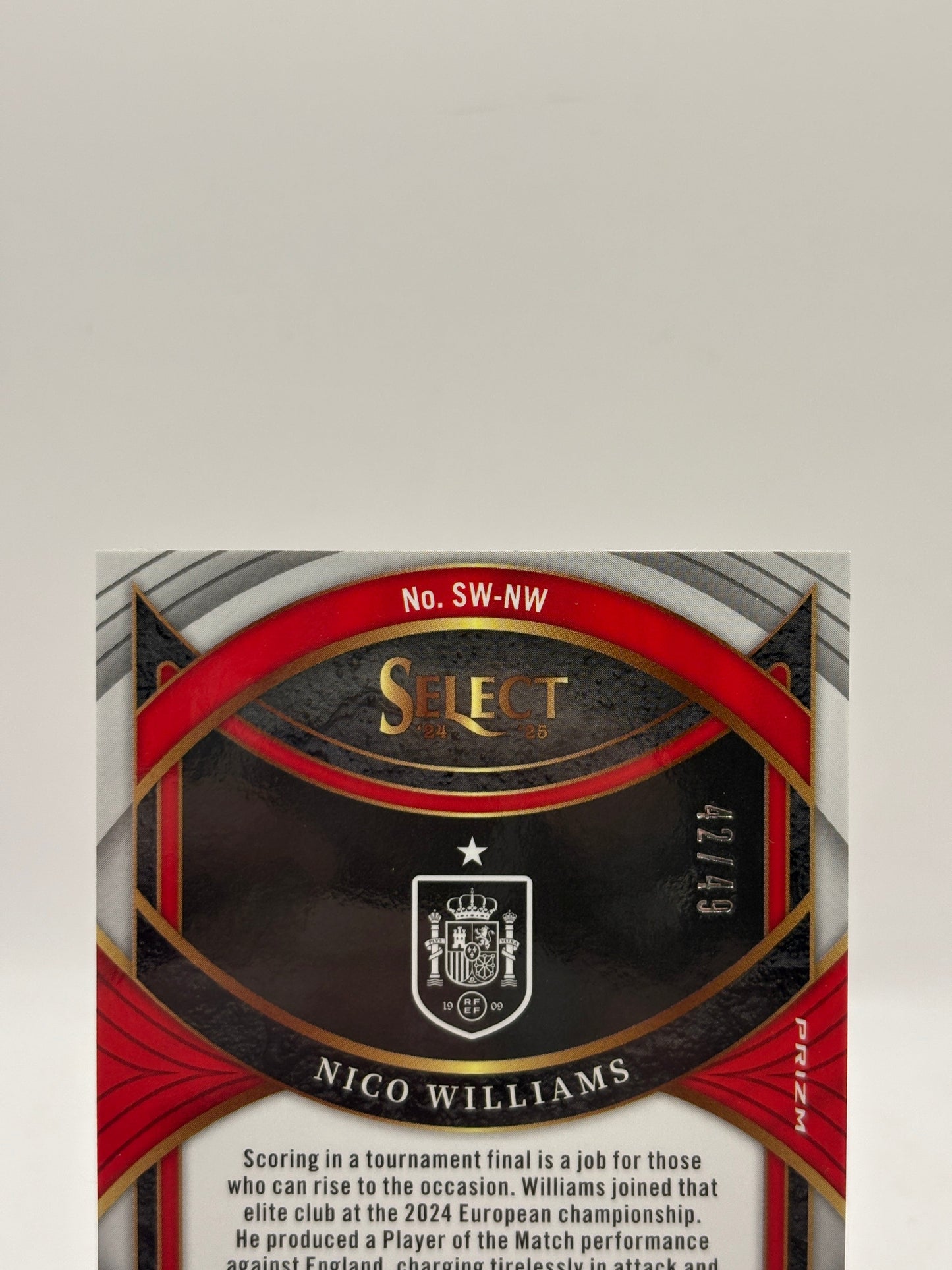 2024-25 Panini Select Nico Williams #SW-NW Patch /49 FRENLY BRICKS - Open 7 Days