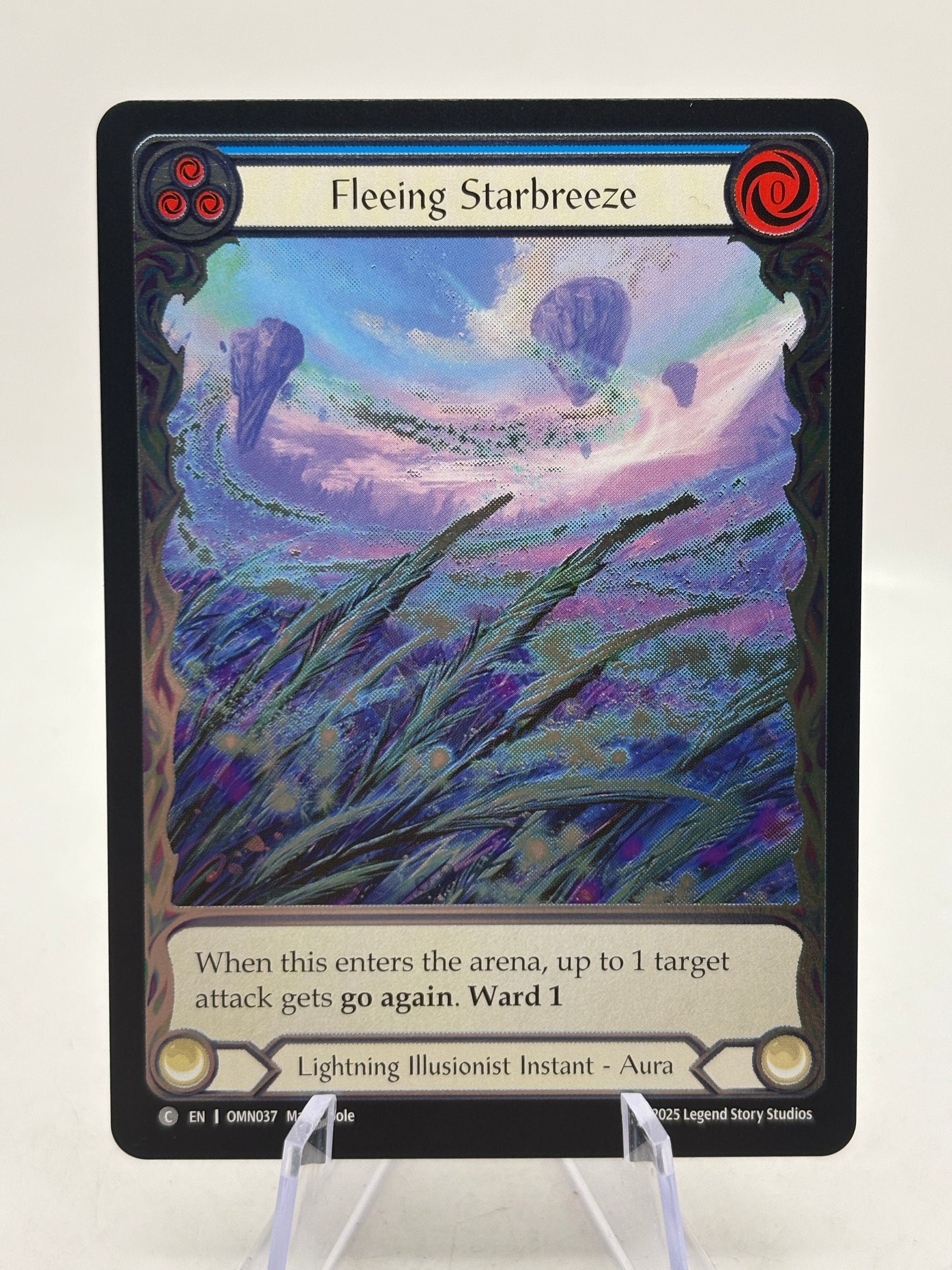Flesh and Blood TCG - Fleeing Starbreeze OMN037 Extended Art Foil FRENLY BRICKS - Open 7 Days image 1