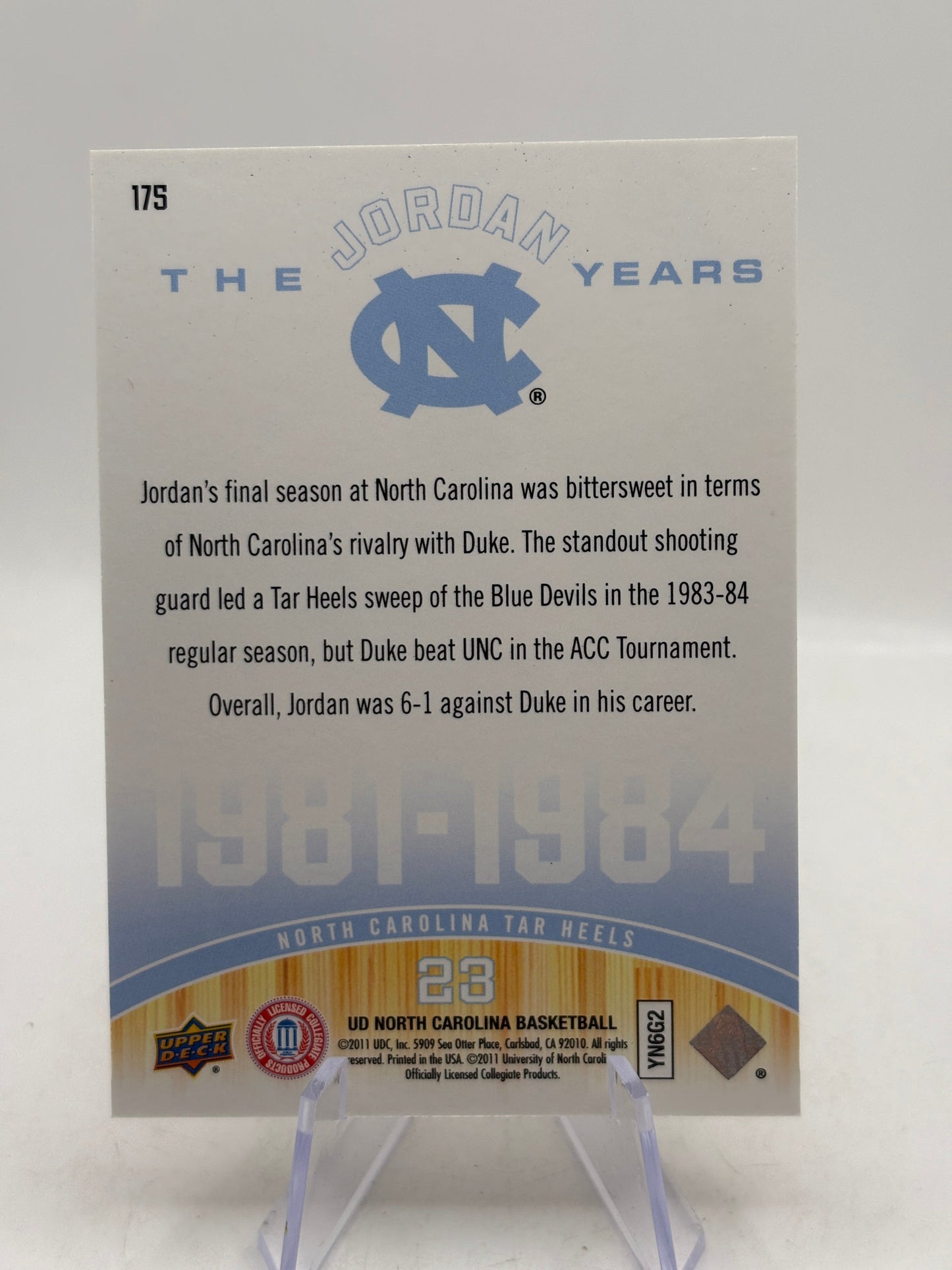 2011 Upper Deck North Carolina - Michael Jordan #175 38/50 FRENLY BRICKS - Open 7 Days