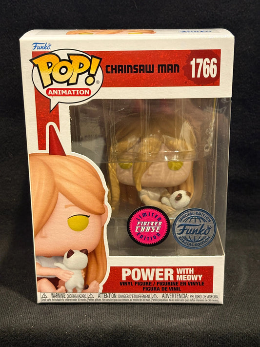 Funko Pop! 1766 Power With Meowy FLOCKED CHASE FRENLY BRICKS - Open 7 Days