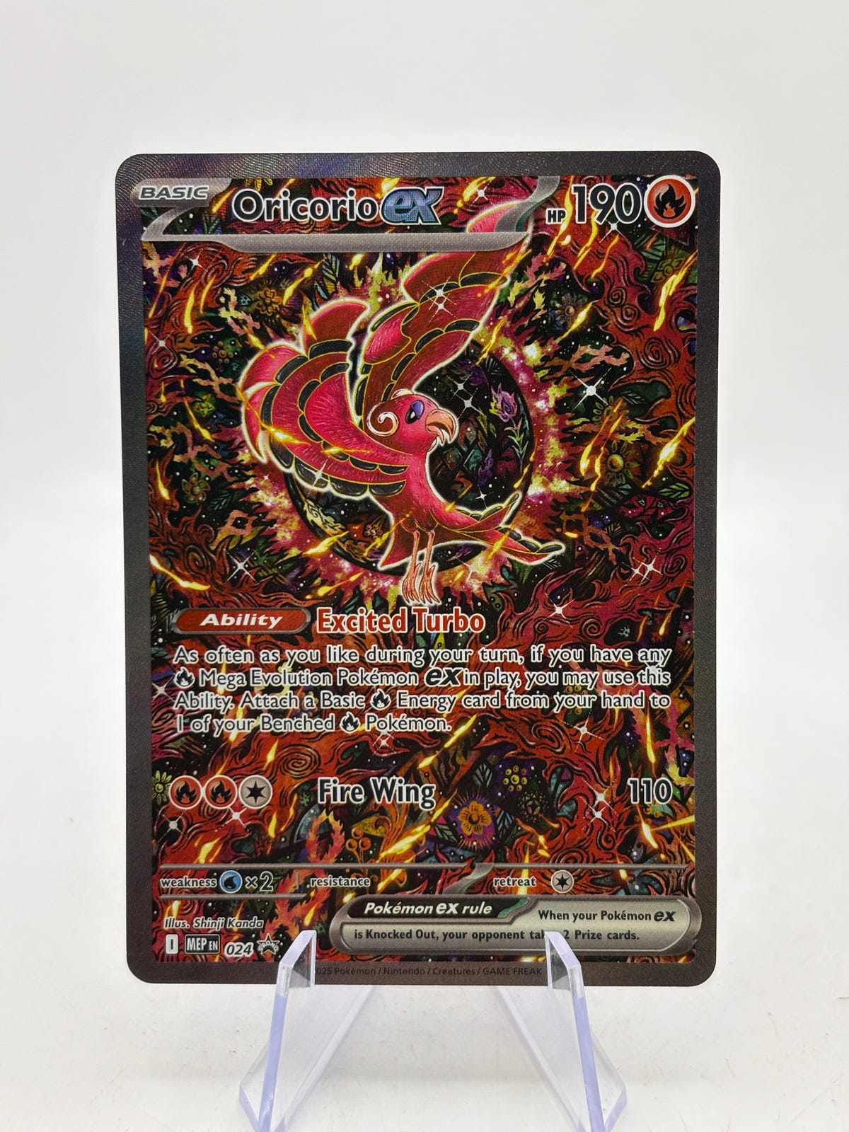 Pokemon TCG Mega Promos - Oricorio EX MEP024 Black Star Illustration NM image 1