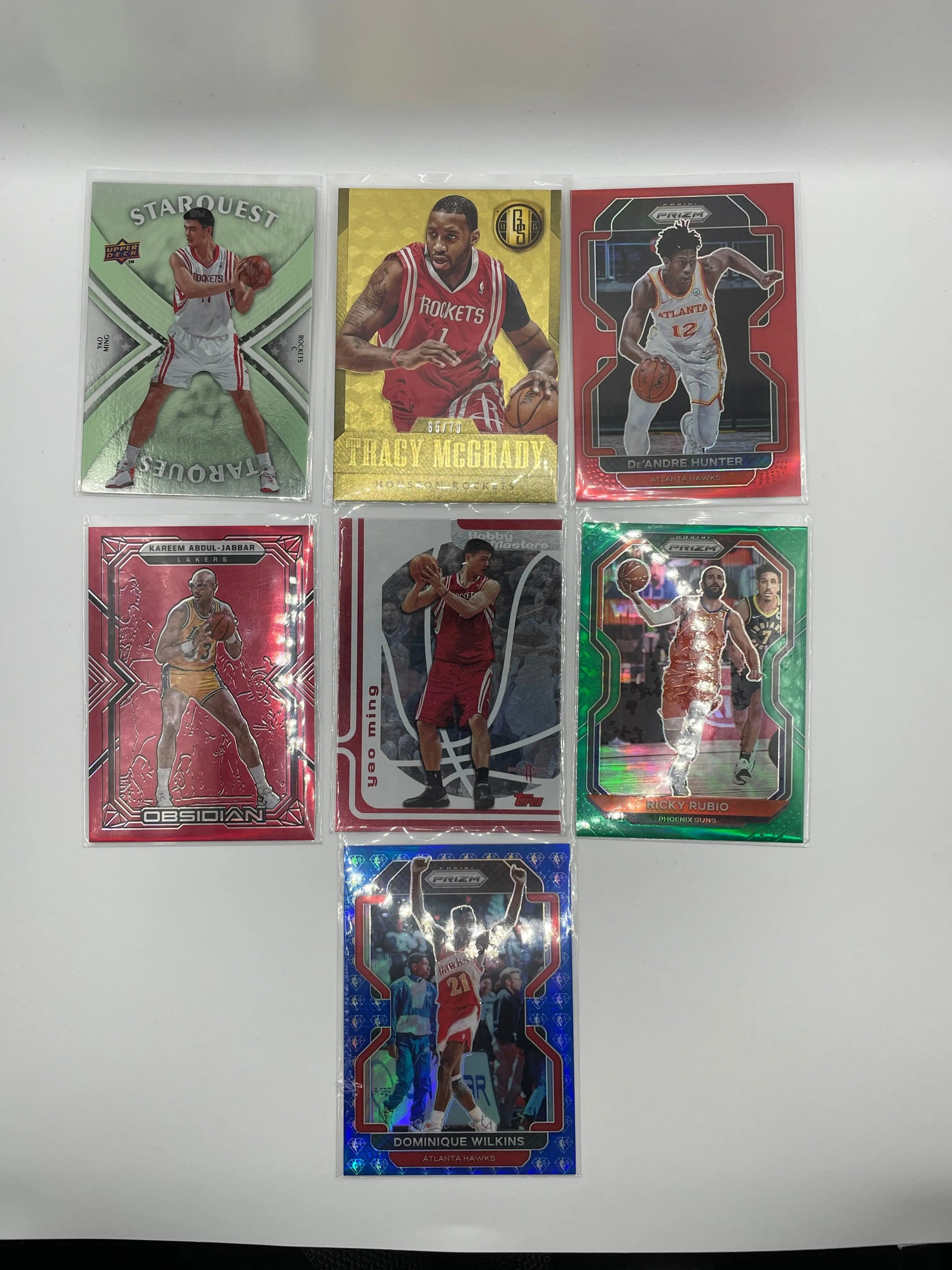 NBA Patch & Numbered card lot 7 players (lot#23) FRENLY BRICKS - Open 7 Days