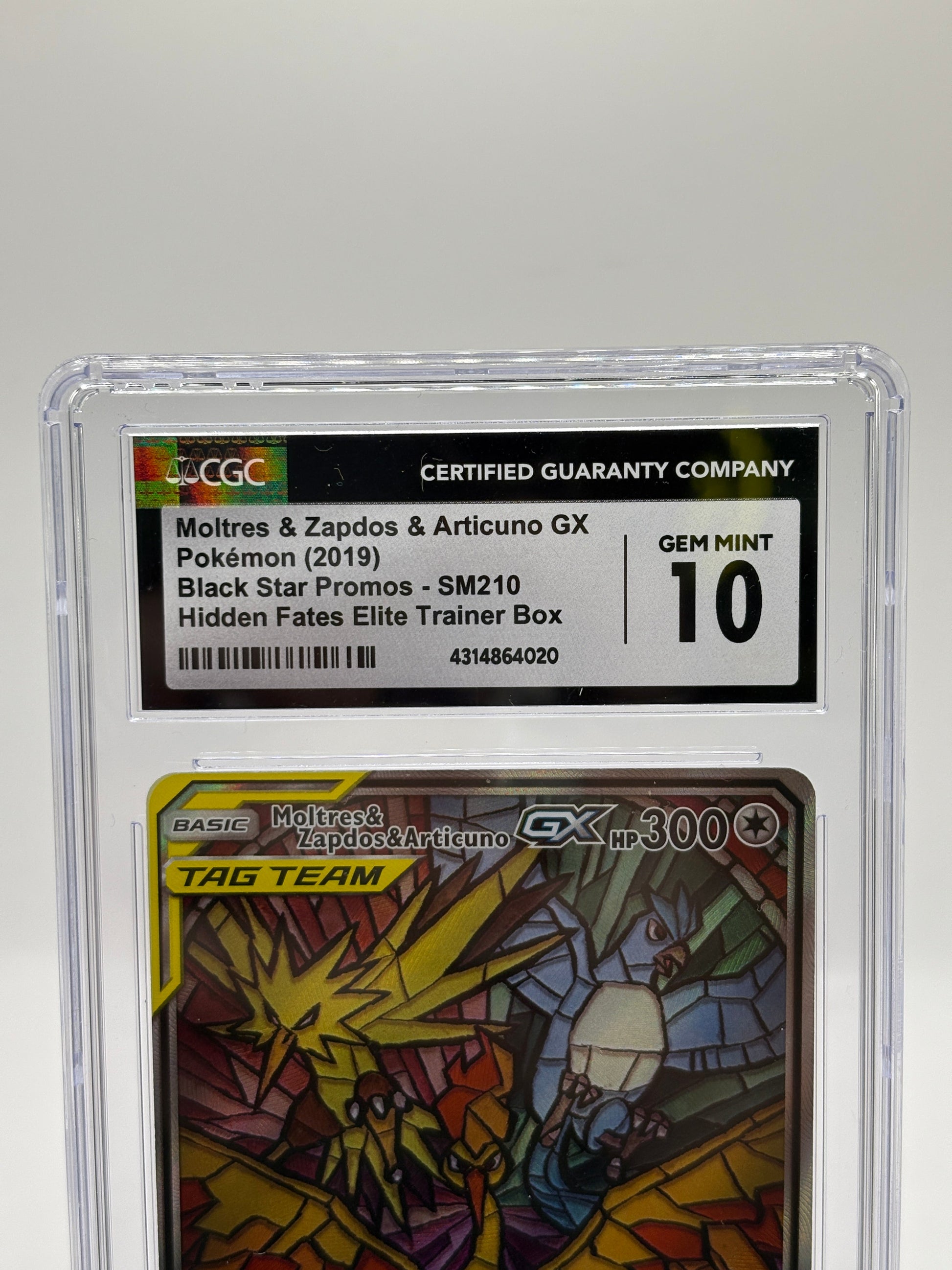 Pokemon TCG Hidden Fates - Moltres & Zapdos & Articuno GX SM210 CGC 10 Gem Mint FRENLY BRICKS - Open 7 Days