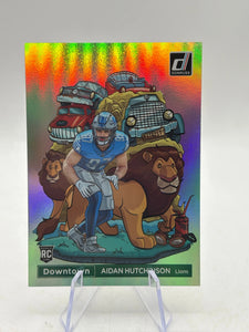 Aidan Hutchinson 2022 Panini Optic Downtown RC SSP Case Hit Detroit Lions (
