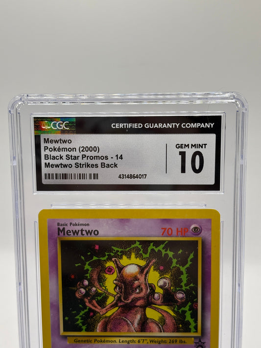 Pokemon TCG Black Star Promo Mewtwo #14 Mewtwo Strikes Back Promo CGC 10 FRENLY BRICKS - Open 7 Days