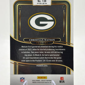 2024 Panini Select - Premier Level Christian Watson #138 Zebra Prizm Case Hit FRENLY BRICKS - Open 7 Days