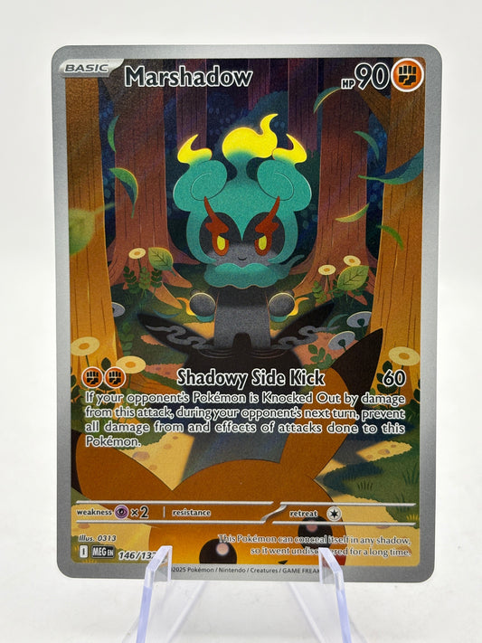 Pokemon TCG Mega Evolution- Marshadow 146/132 Illustration Rare NM FRENLY BRICKS - Open 7 Days
