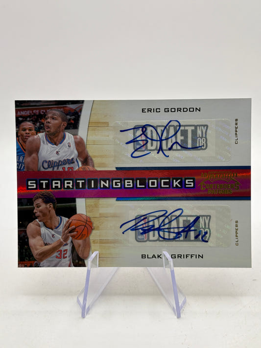 2010-11 Contenders Starting Blocks Dual Auto Eric Gordon Blake Griffin /49