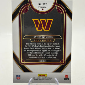 2024 Panini Select - Club Level Jayden Daniels #217 Yellow & Red Shock Prizm (RC) FRENLY BRICKS - Open 7 Days