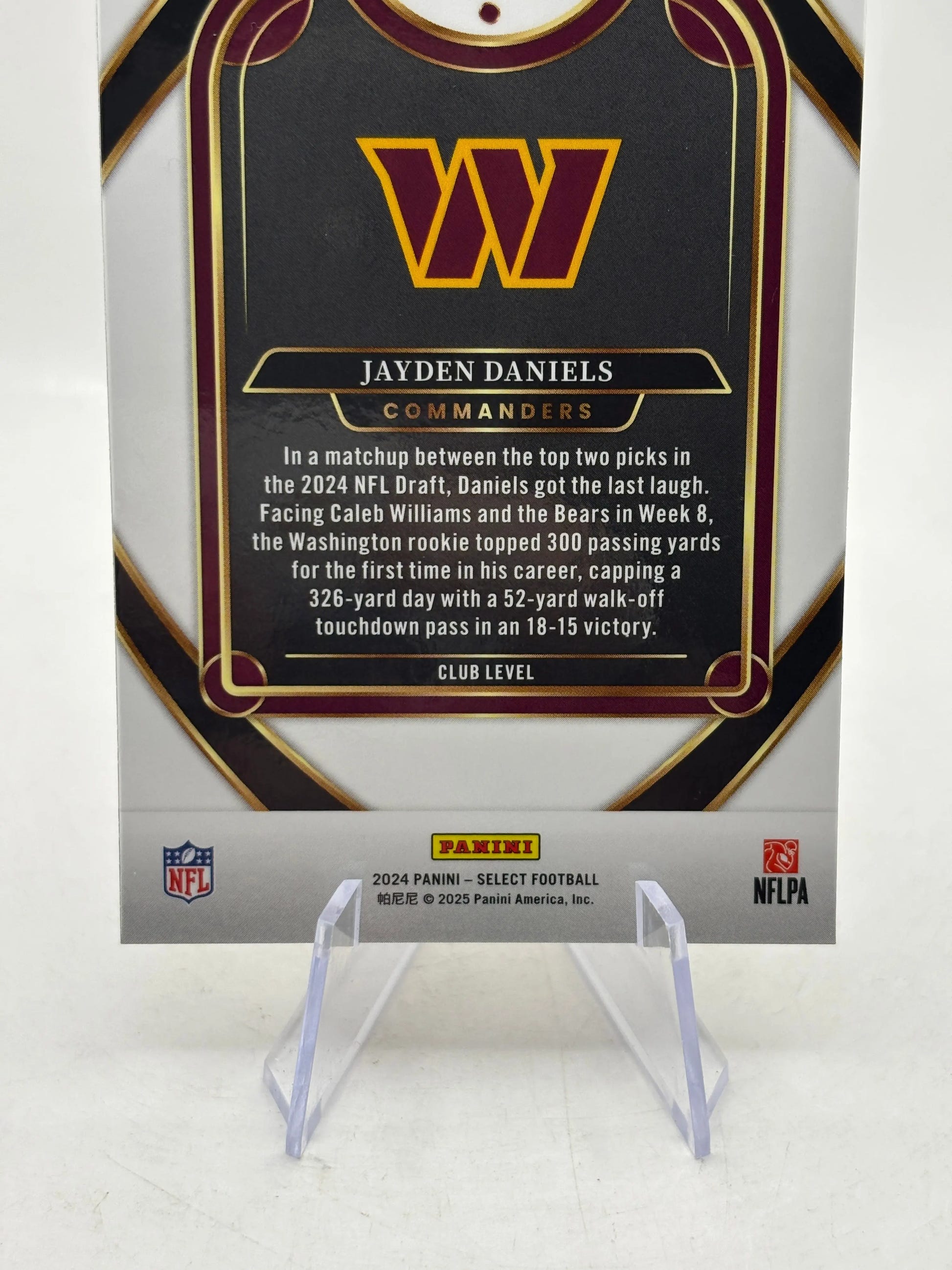 2024 Panini Select - Club Level Jayden Daniels #217 Yellow & Red Shock Prizm (RC) FRENLY BRICKS - Open 7 Days image 4