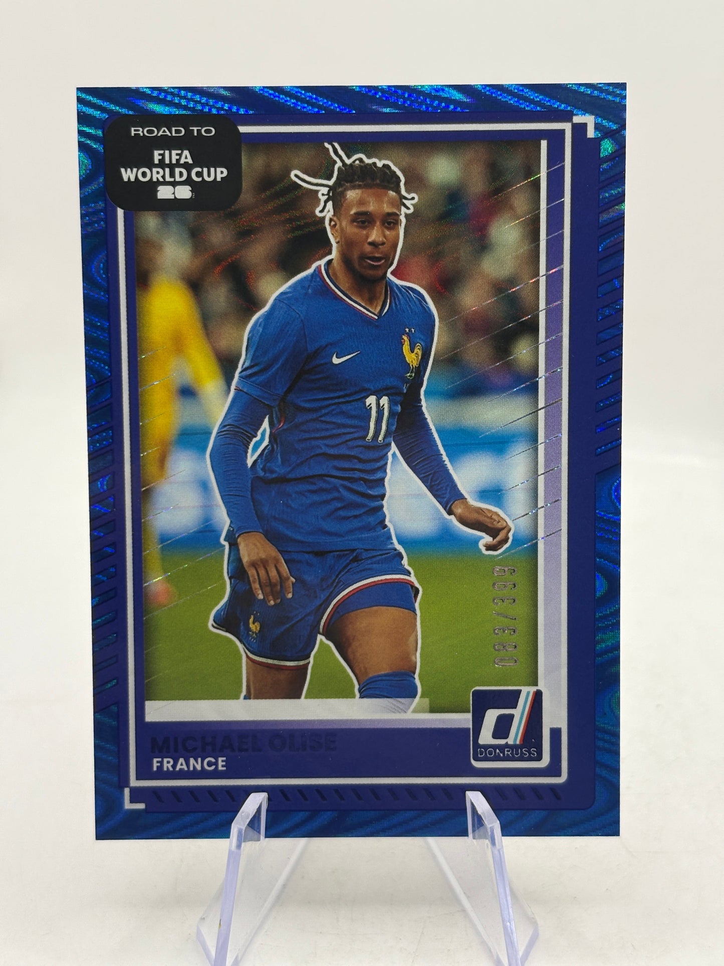Michael Olise France 2025-26 Donruss Soccer Road FIFA Blue Swirl /399 #140 FRENLY BRICKS - Open 7 Days