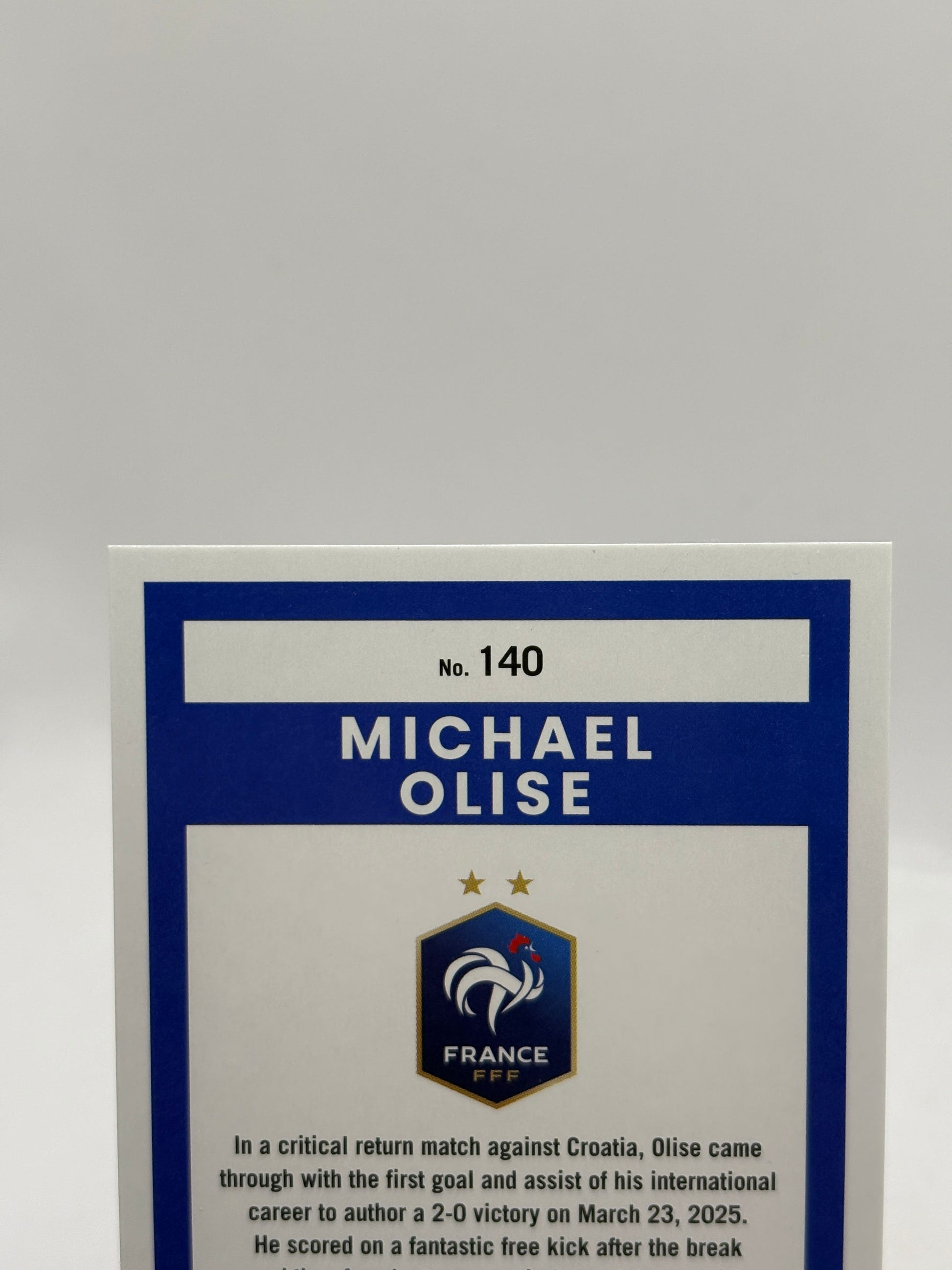 Michael Olise France 2025-26 Donruss Soccer Road FIFA Blue Swirl /399 #140 FRENLY BRICKS - Open 7 Days image 3