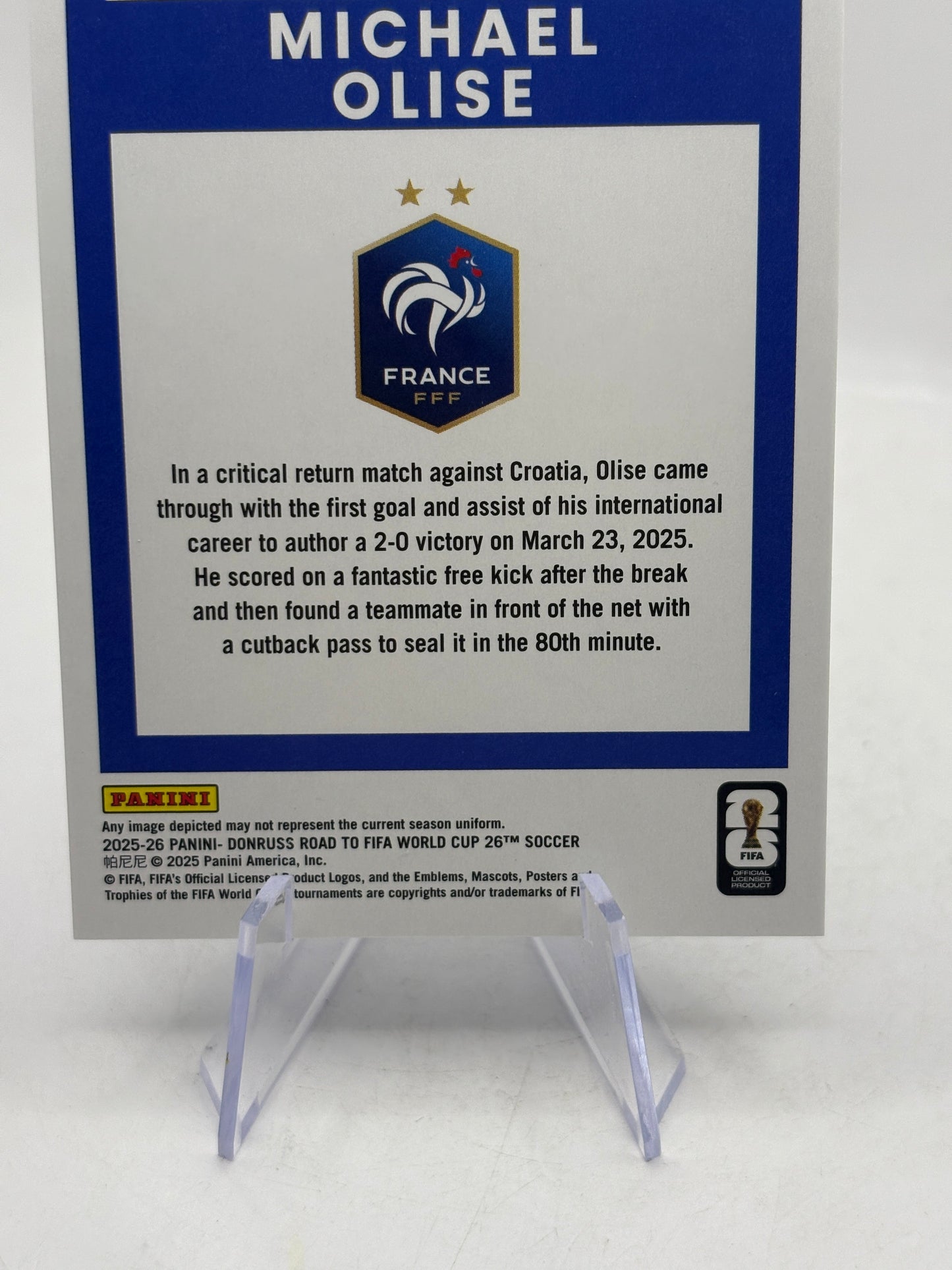 Michael Olise France 2025-26 Donruss Soccer Road FIFA Blue Swirl /399 #140 FRENLY BRICKS - Open 7 Days