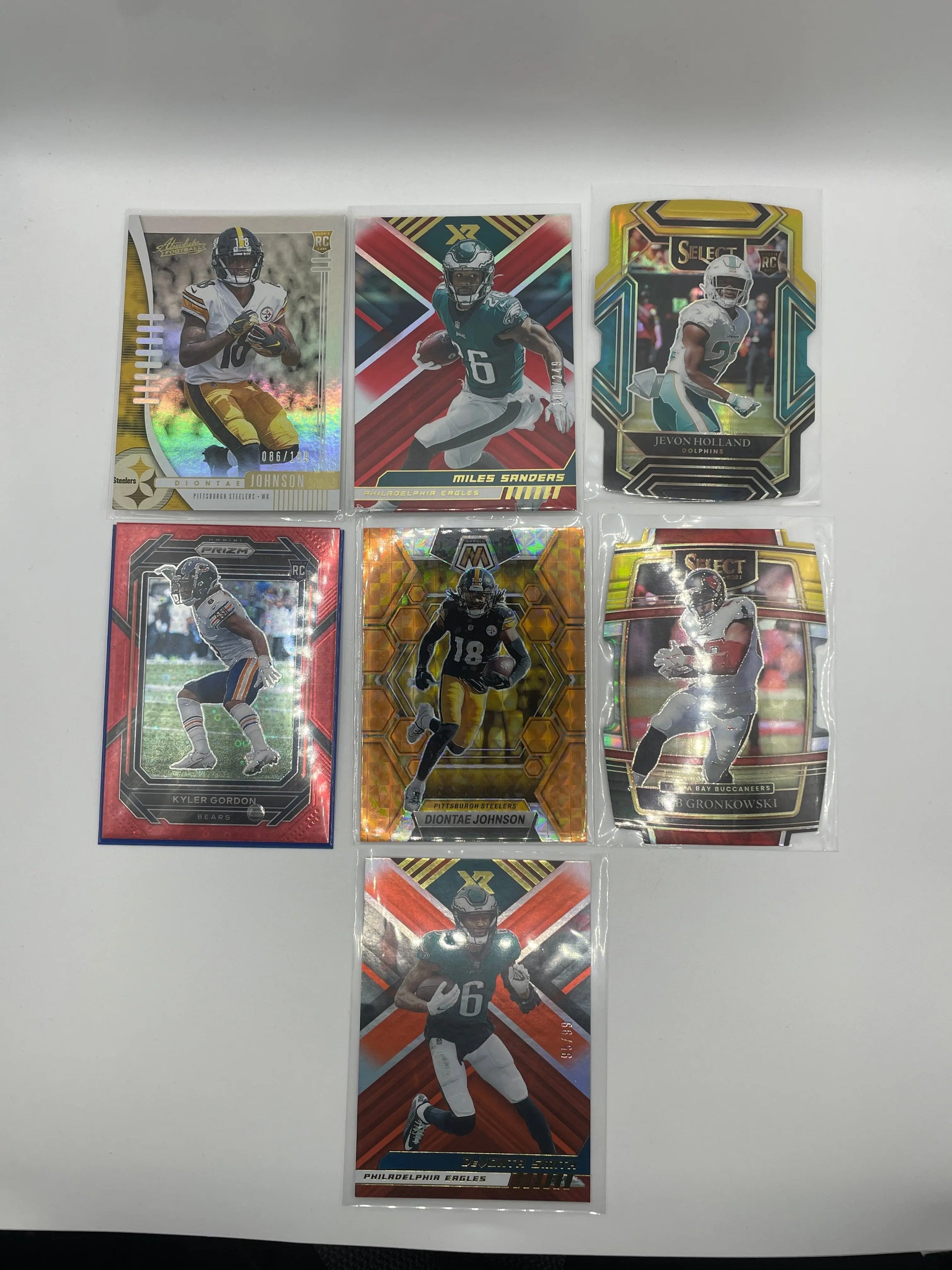 NFL Patch & Numbered card lot 7 players (lot#2) FRENLY BRICKS - Open 7 Days