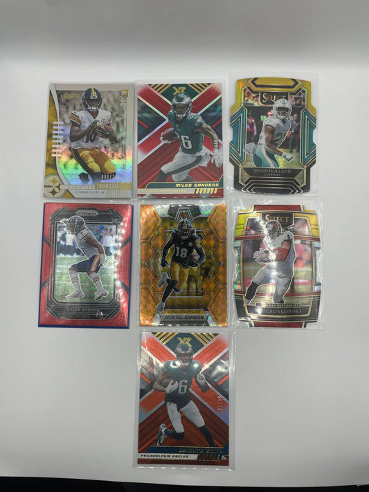 NFL Patch & Numbered card lot 7 players (lot#2) FRENLY BRICKS - Open 7 Days