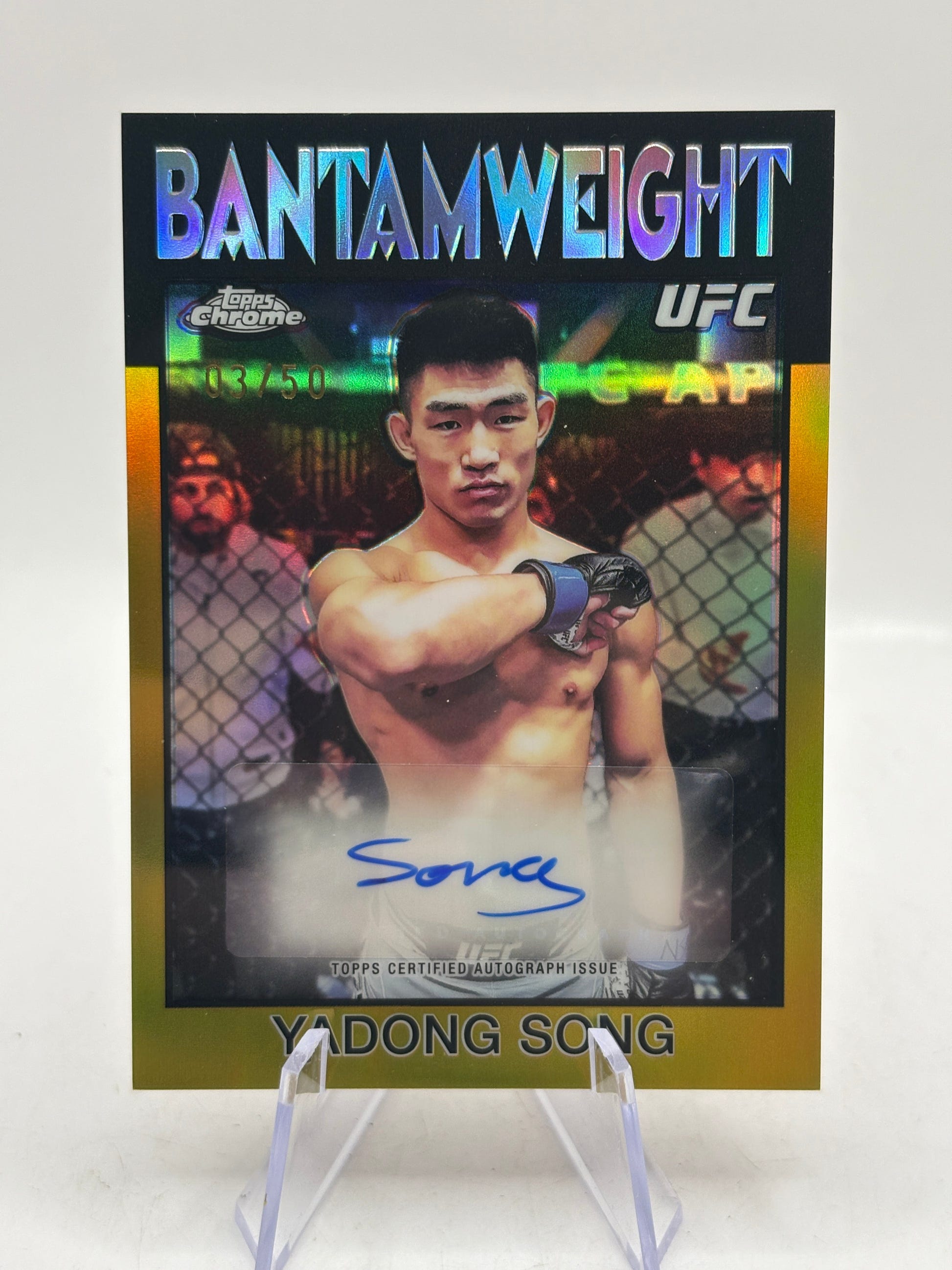 Yadong Song 2026 Topps Chrome Ufc 1986 Signatures Gold Auto /50 Q4920 image 1