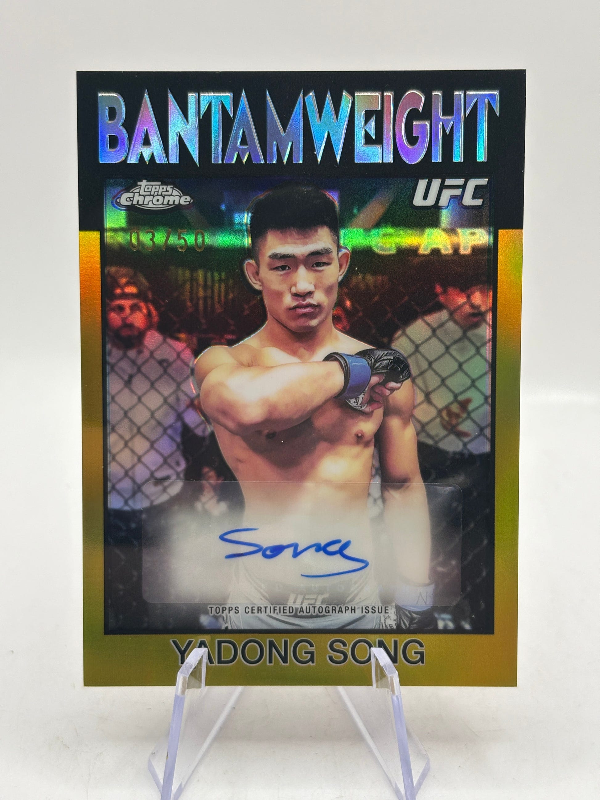 Yadong Song 2026 Topps Chrome Ufc 1986 Signatures Gold Auto /50 Q4920, photo 5 image 5