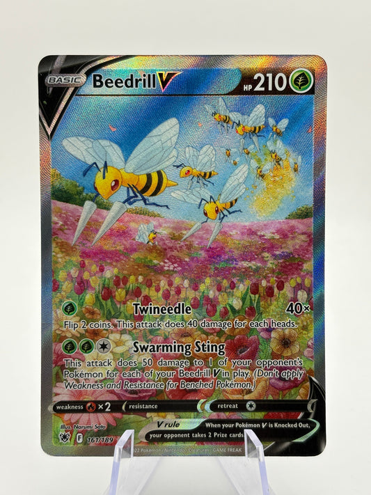 Pokemon TCG Astral Radiance- Beedrill V 161/189 Alt Art LP (1) FRENLY BRICKS - Open 7 Days