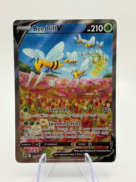 Pokemon TCG Astral Radiance- Beedrill V 161/189 Alt Art LP (2) FRENLY BRICKS - Open 7 Days