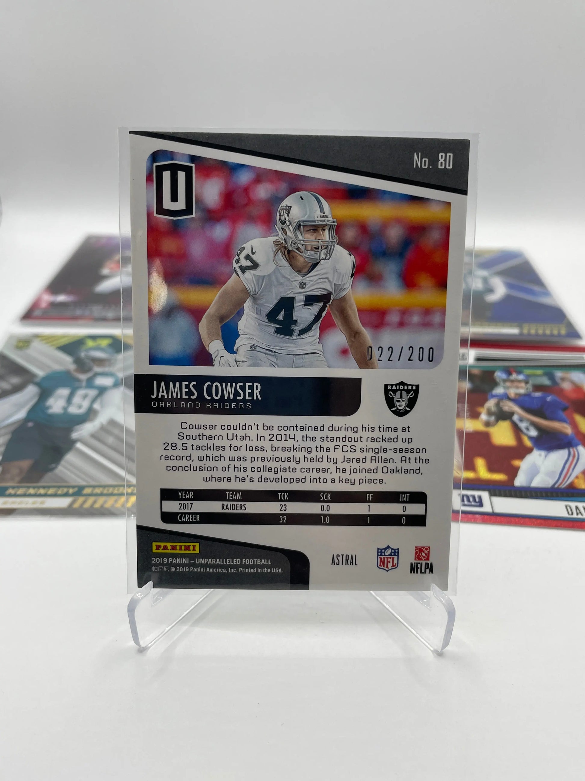 NFL Patch & Numbered card lot 7 players (lot#3) FRENLY BRICKS - Open 7 Days