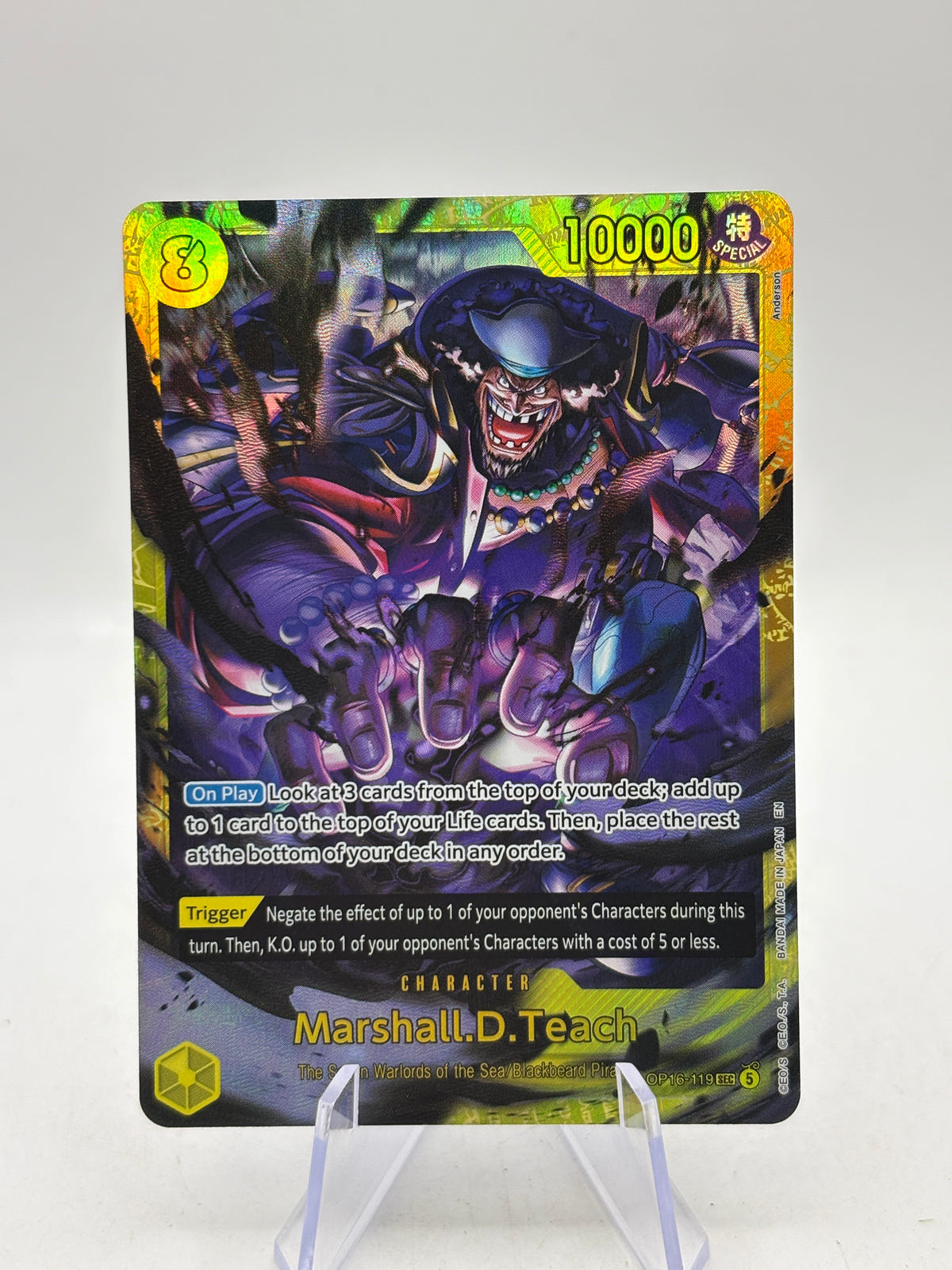 One Piece TCG - Marshall. D. Teach OP16-119 SEC NM image 1