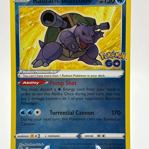 Pokemon TCG Pokemon GO - Radiant Blastoise 018/078 Holo LP FRENLY BRICKS - Open 7 Days