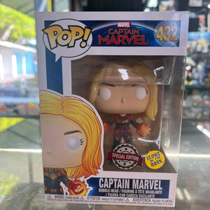 Funko POP Captain Marvel #432 Bobblehead Glow In The Dark FRENLY BRICKS - Open 7 Days