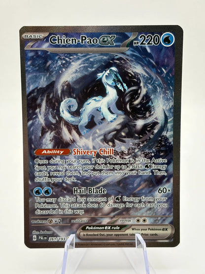 Pokemon TCG Paldea Evolved - Chien-Pao EX 261/193 Illustration Rare NM FRENLY BRICKS - Open 7 Days