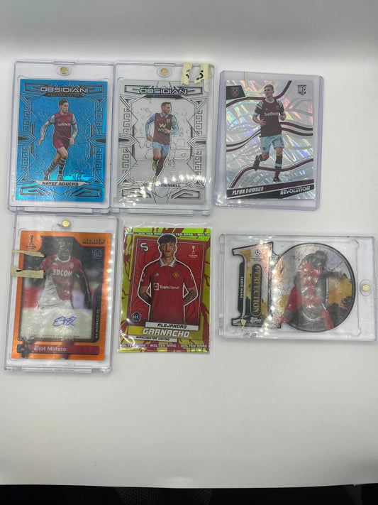 Soccer Signed & Numbered card lot 6 players (lot#1) FRENLY BRICKS - Open 7 Days