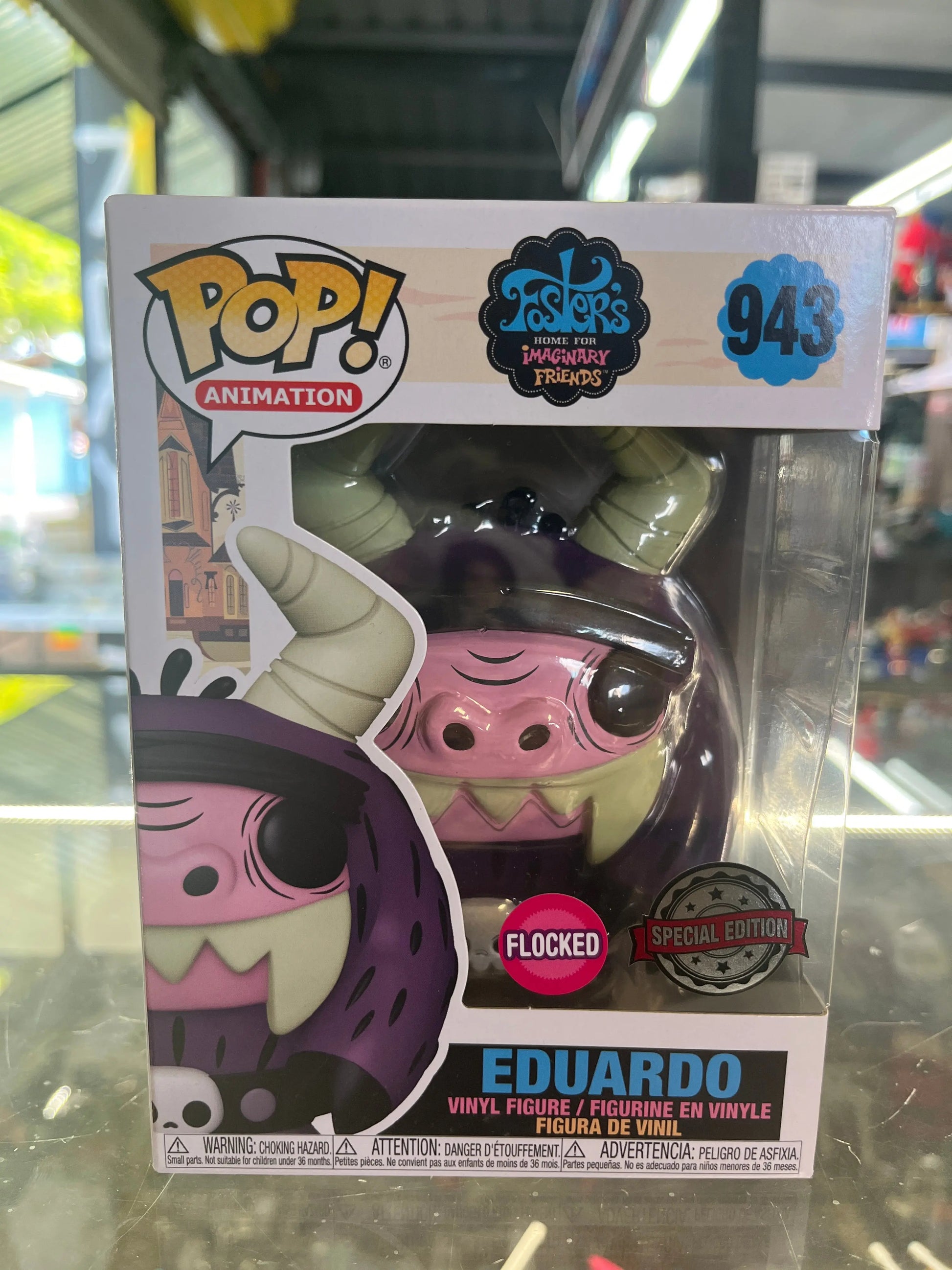 Funko - Cartoon Network - Foster's Home - Eduardo Flocked 943 FRENLY BRICKS - Open 7 Days