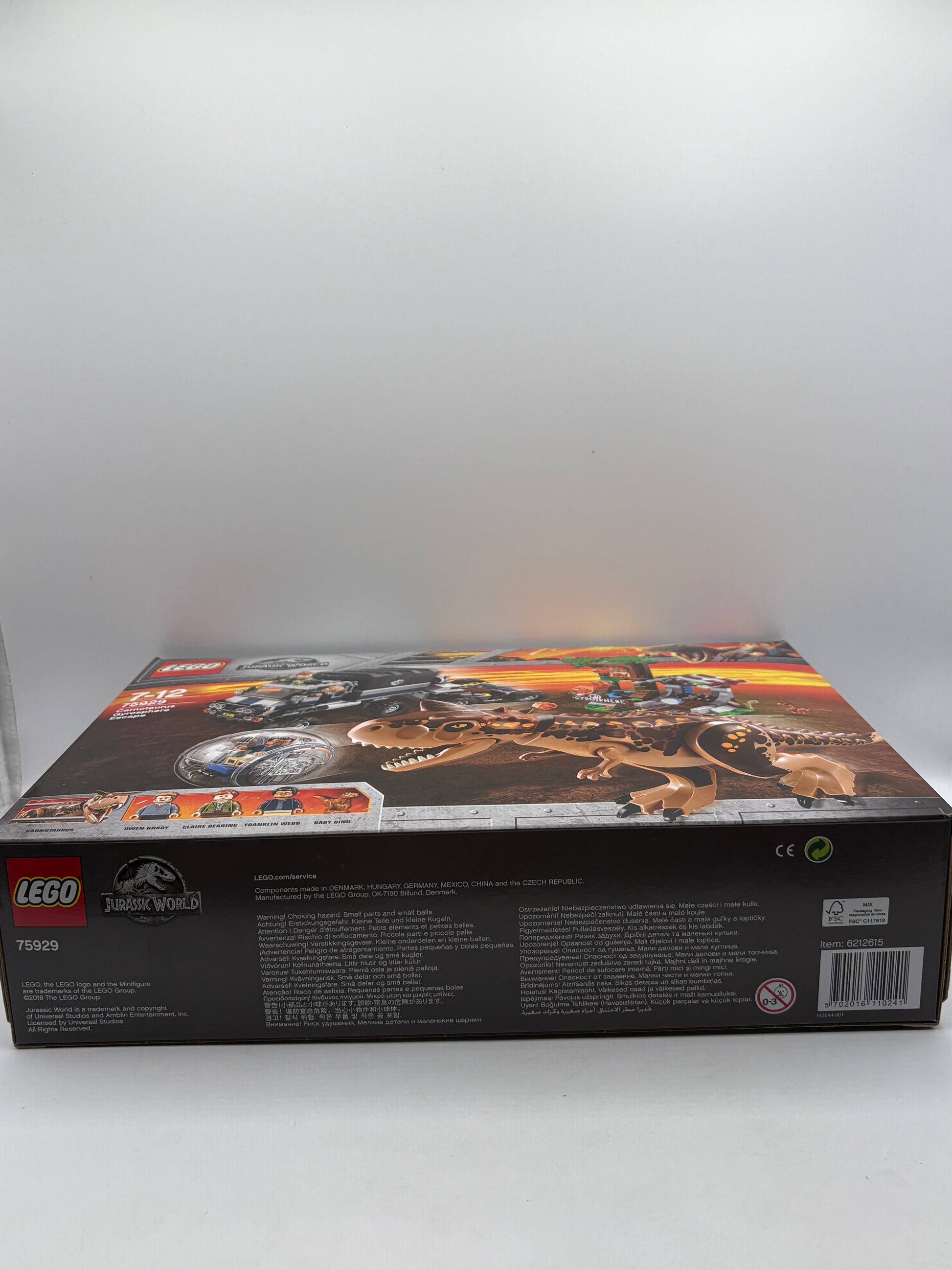 Lego Jurassic World 75929 Carnotaurus Gyrosphere Escape New and Sealed FRENLY BRICKS - Open 7 Days