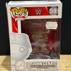 Funko Pop WWE John Cena WWE Shop Exclusive Clear Invisible #59 *box damage FRENLY BRICKS - Open 7 Days