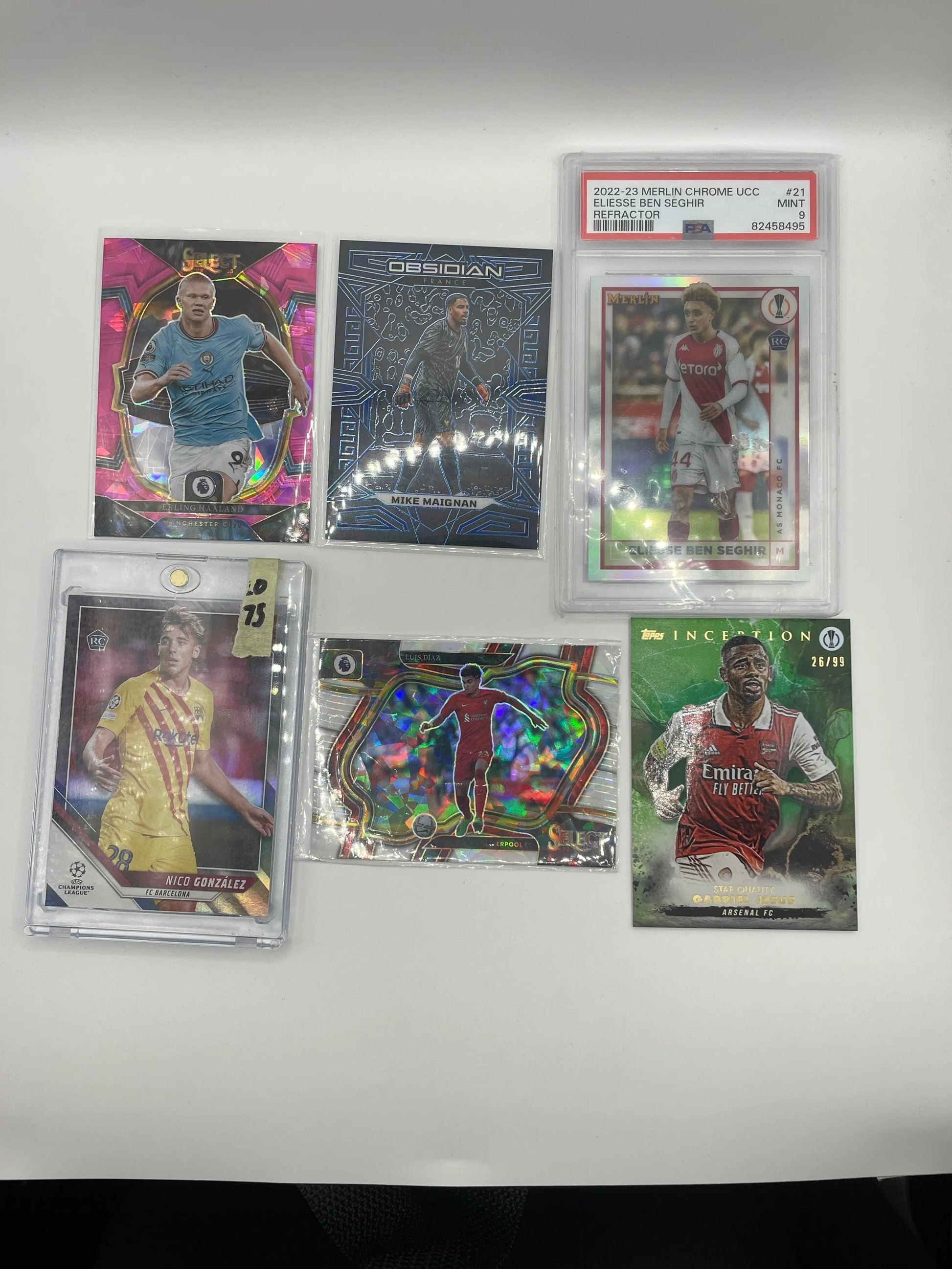 Soccer Graded & Numbered card lot 6 players (Lot#2) FRENLY BRICKS - Open 7 Days