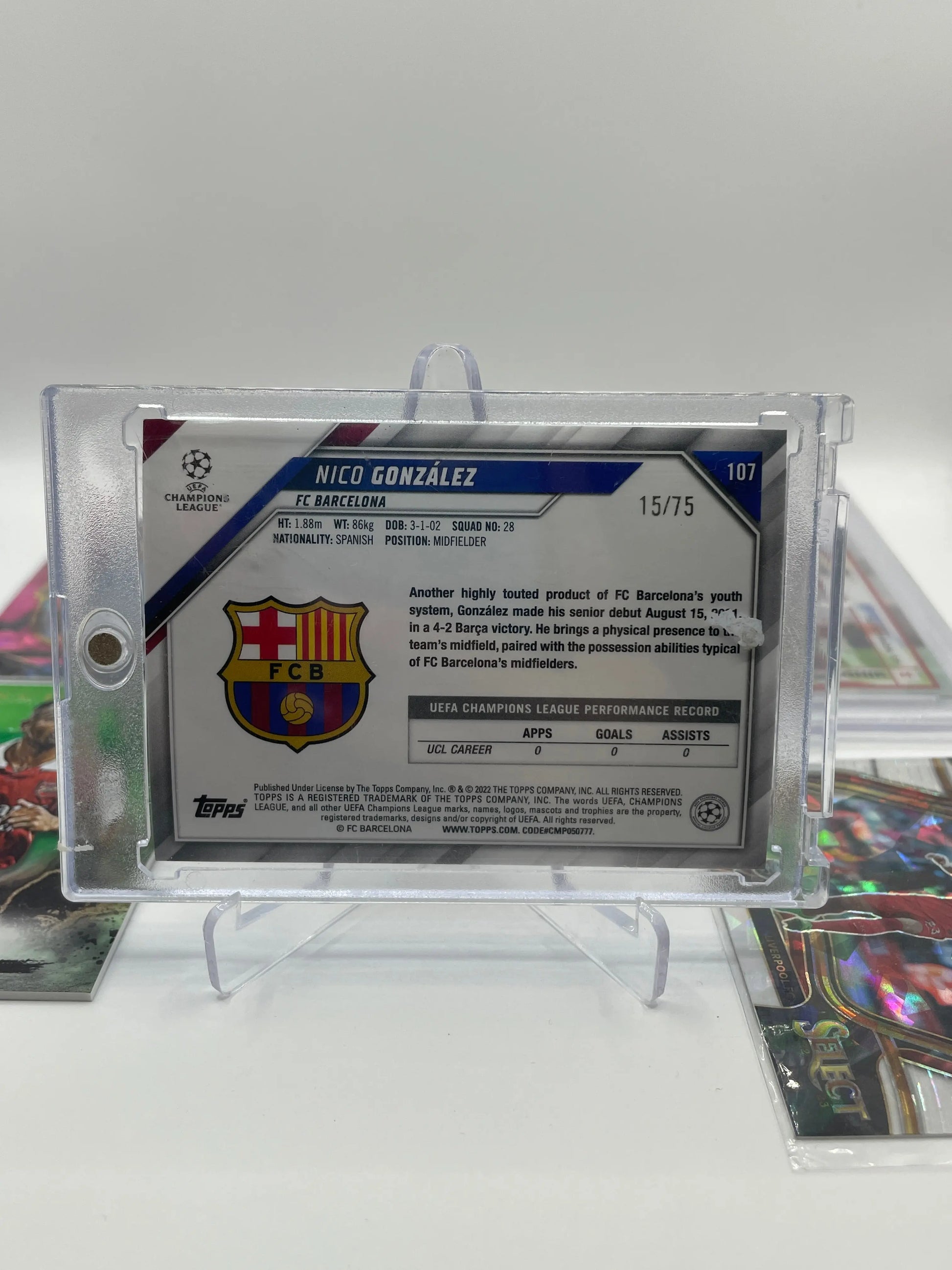 Soccer Graded & Numbered card lot 6 players (Lot#2) FRENLY BRICKS - Open 7 Days