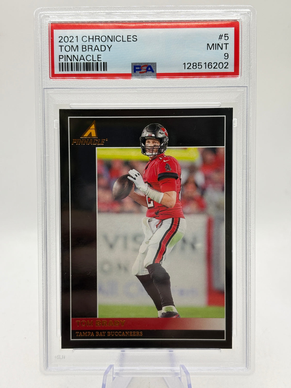 2021 Panini Chronicles Pinnacle #5 Tom Brady Pinnacle PSA 9 Patriots NFL Mint image 1