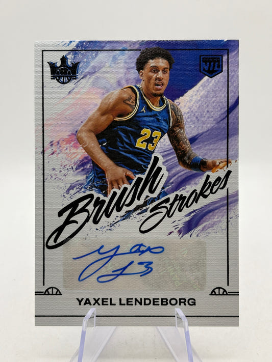 2025-26 Panini Court Kings Basketball #BST-YAX Yaxel Lendeborg Auto Brush Strokes 5/8