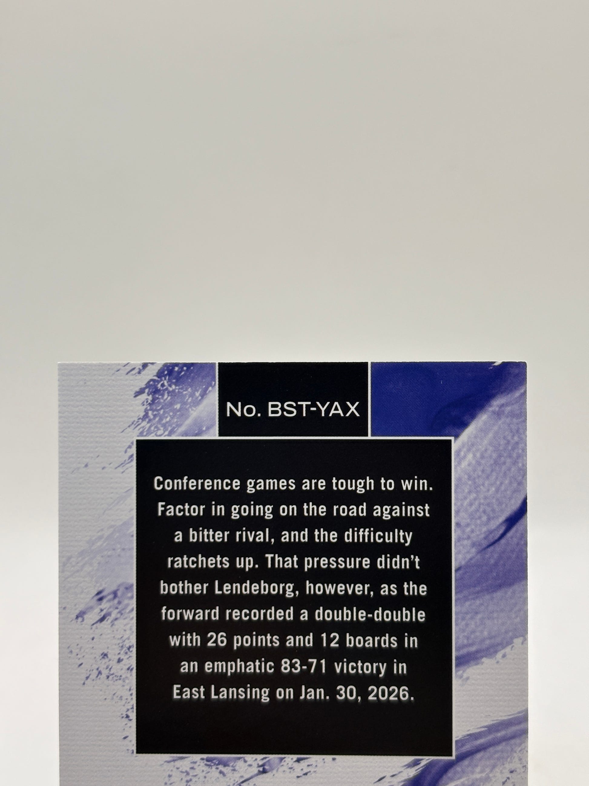 2025-26 Panini Court Kings Basketball #BST-YAX Yaxel Lendeborg Auto Brush Strokes 5/8 image 3