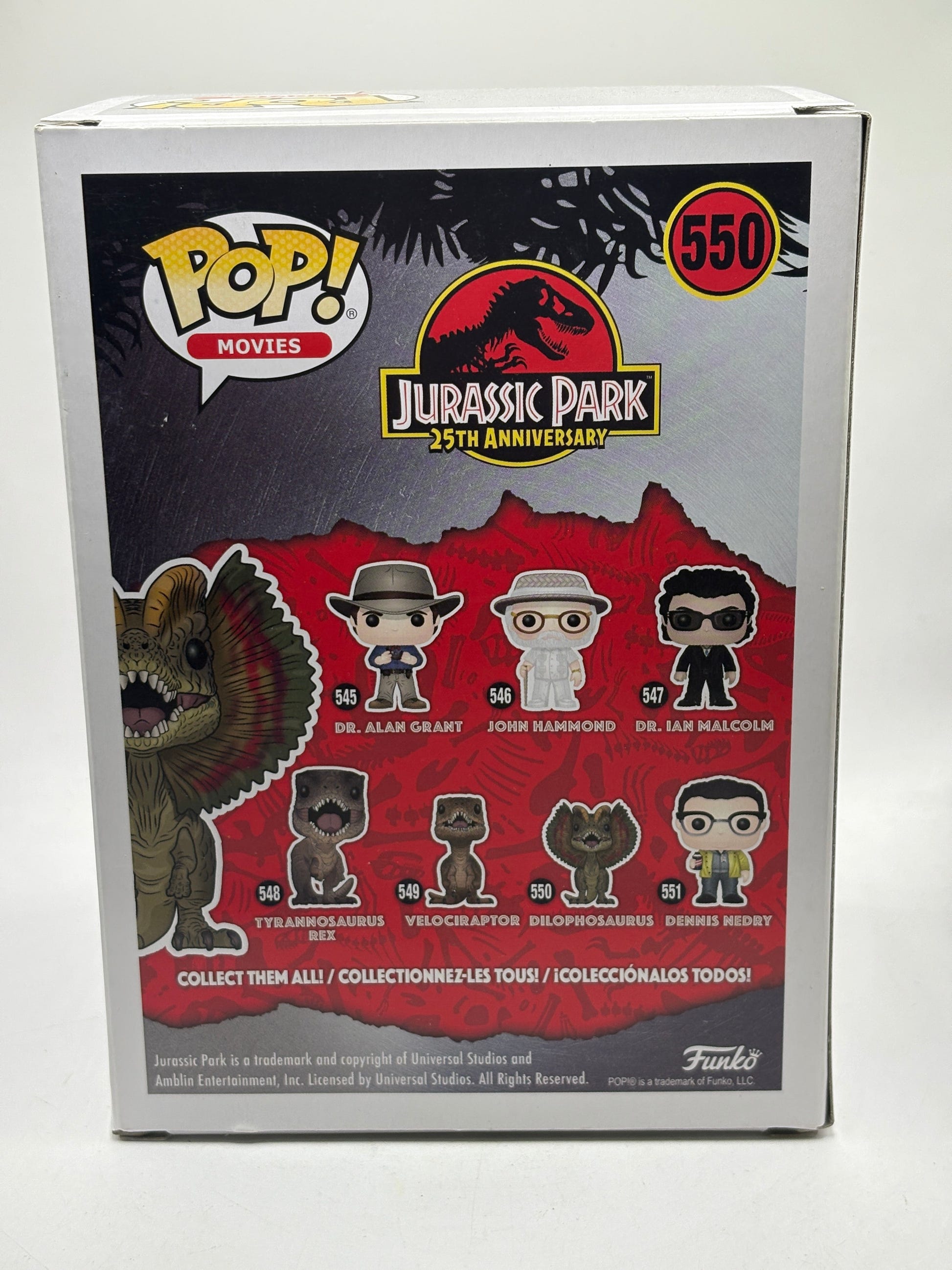 Funko POP! Movies Jurassic Park #550 Dilophosaurus Red Vinyl Figure, photo 3 image 3