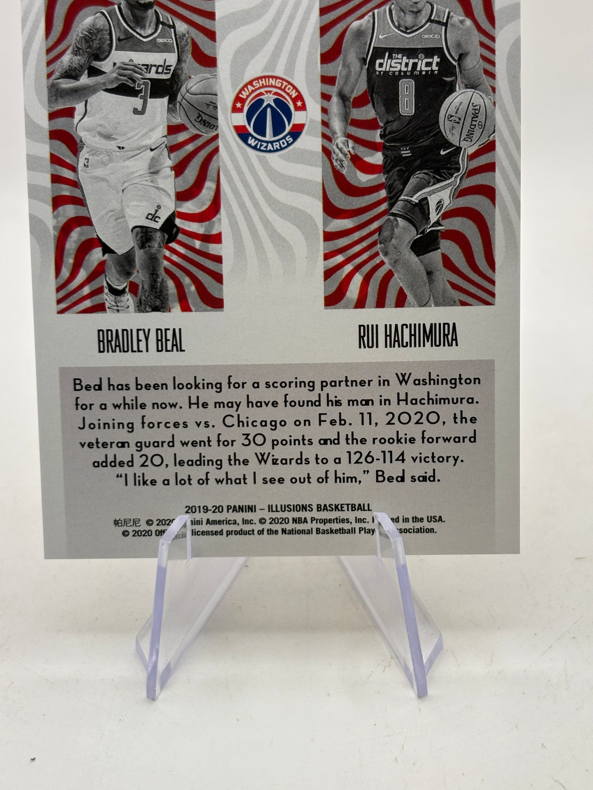 2019-20 Panini Illusions #23 Double Vision Bradley Beal Rui Hachimura 07/10 image 4