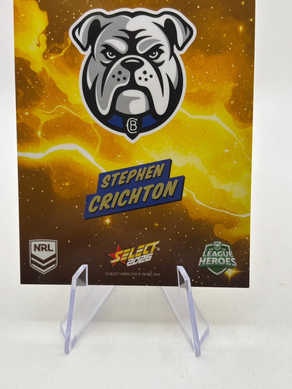 2026 NRL Select Gold Bang / Stephen Crichton / Canterbury Bulldogs / #BG12 image 4