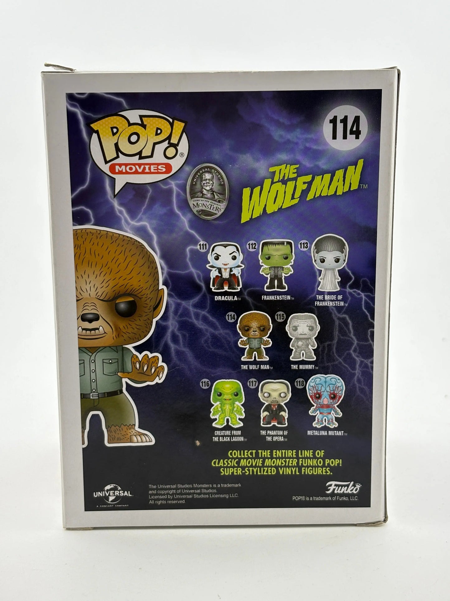 Funko POP! Movies Monsters #114 The Wolf Man Glow in the Dark 2016 NYCC Limited FRENLY BRICKS - Open 7 Days